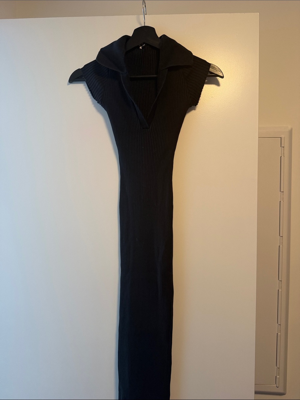 Ribbed Black ZARA Maxi Dress